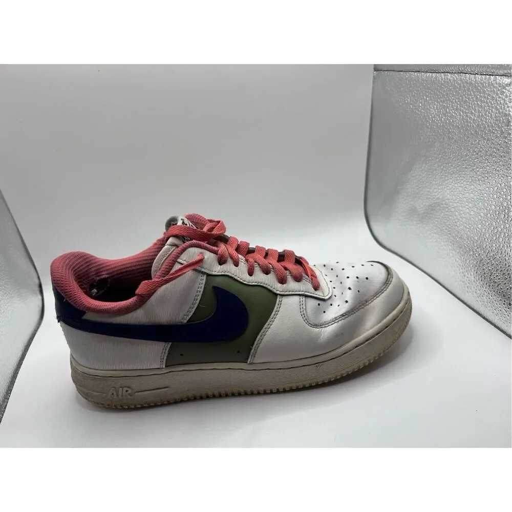 Nike 13 Air Force 1 Low ID By You Blue‎ Green Salmon Gym Shoes Sneakers size 9
